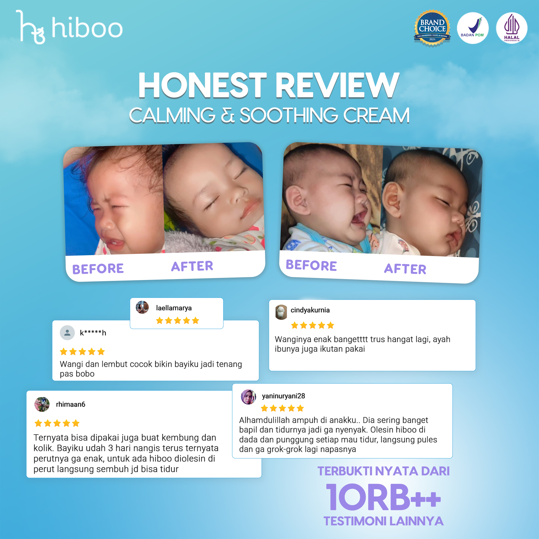 Hiboo Zzz Calming Baby Cream with 7X Essential Oils + Shea Butter + Aloe Vera