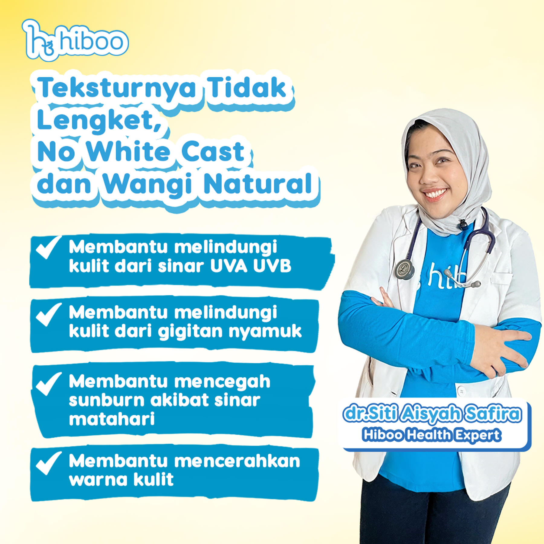 Hiboo Mochi Double Protection Physical Sunscreen SPF 50+ PA++++ with Anti Mosquito Fresh Scent