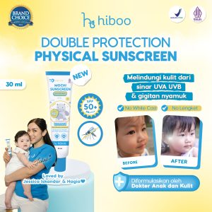Hiboo Mochi Double Protection Physical Sunscreen SPF 50+ PA++++ with Anti Mosquito Fresh Scent