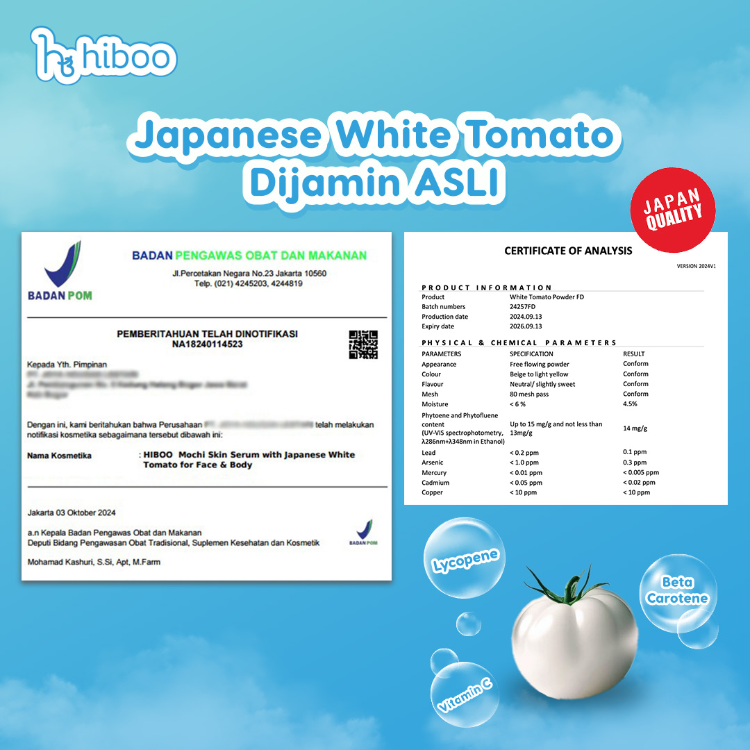 Hiboo Mochi Glow Face Serum with Japanese White Tomato