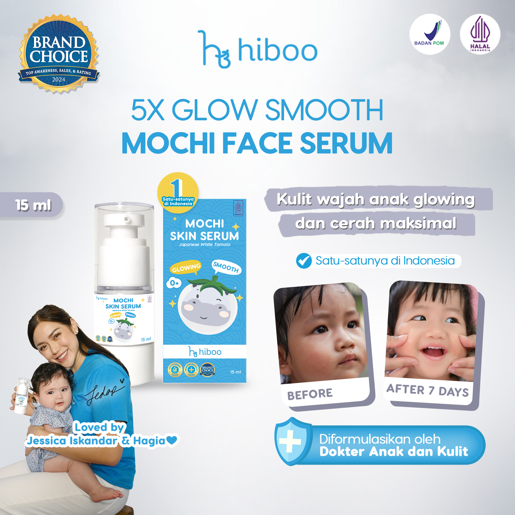 Hiboo Hiboo Mochi Glow Face Serum with Japanese White Tomato